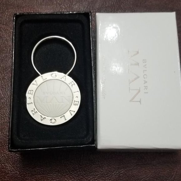 BVLGARI Silver Metal Keychain